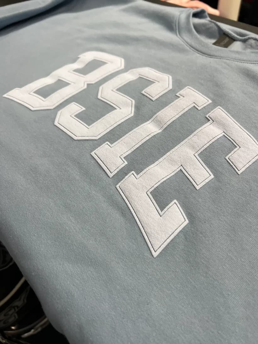 BSIE puff-print crewneck
